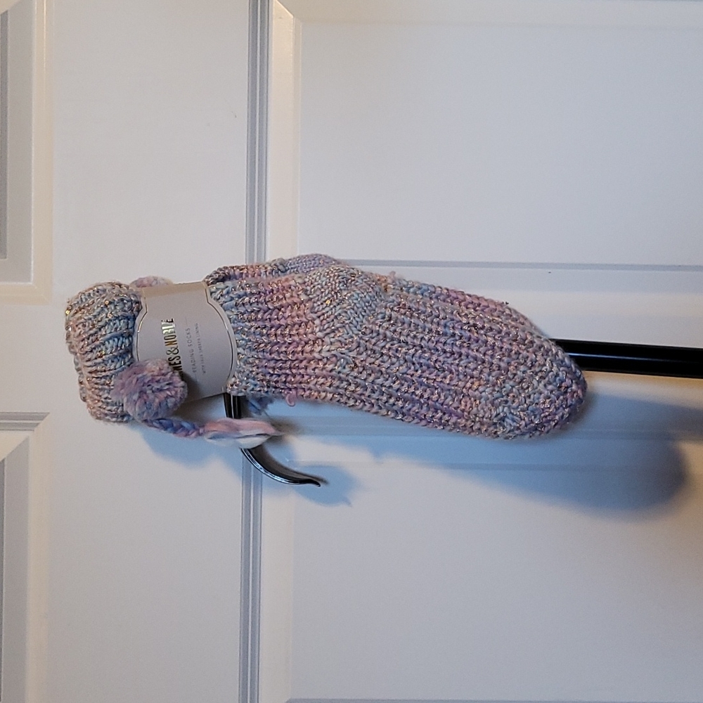 Barnes & Noble slipper socks, sparkly unicorn colors